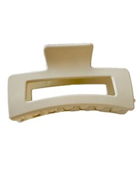 $10 (2 for $16) Large Solid Matte Putty Hair Claw Clip Rectangular Crab Clip
